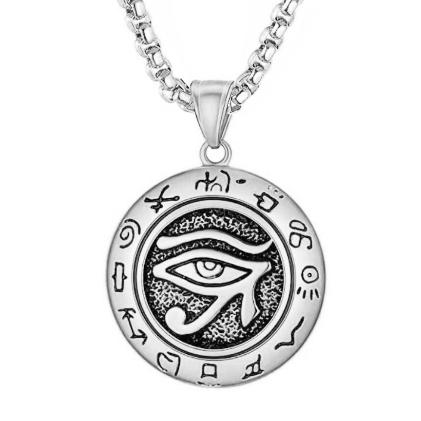 Horus Eye Pendant Personalized Game King Creative Punk Men's Stainless Steel Necklace_voghion.com