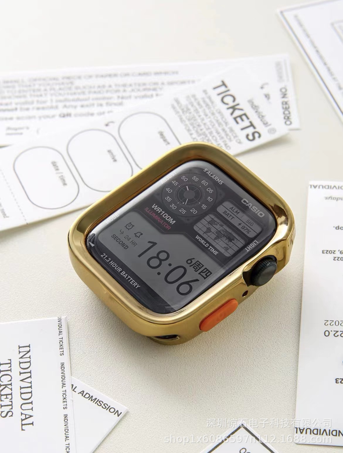 ApplewatchS10 Funda protectora ApplewatchS10 Caja de reloj galvanizado TPU Funda protectora iwatch ligera