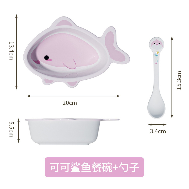 분말 돌고래 그릇 숟가락