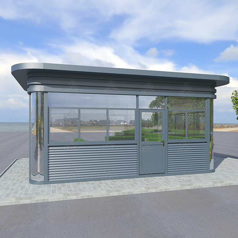 Estructura de acero caseta terminada caseta de seguridad al aire libre sala de servicio móvil sala de guardia estacionamiento caseta de seguridad caseta de peaje