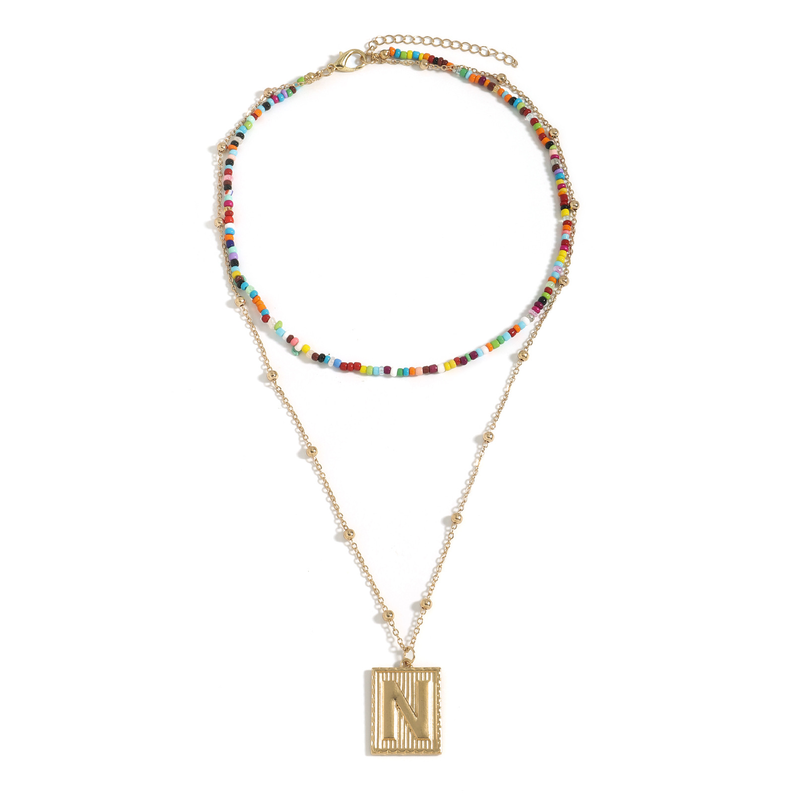 Nihaojewelry Jewelry Wholesale Shell Pendant Colorful Beads Multi-layered Necklace display picture 9