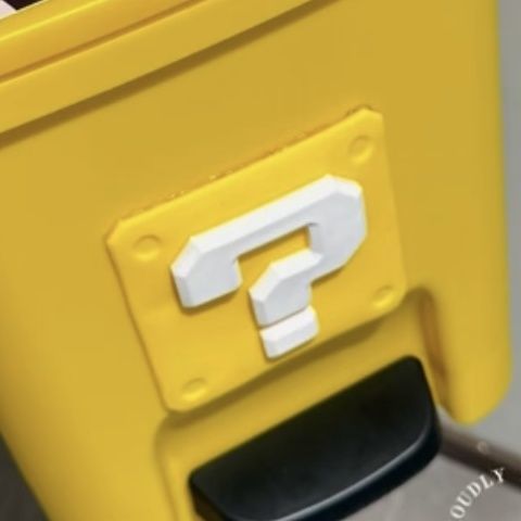 立体问号马里奥垃圾桶家用客厅卧室厨房厕所可爱高颜值带盖脚踏式|undefined