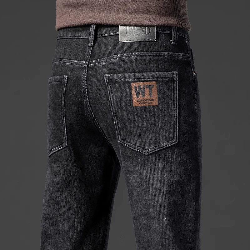 Elite elastic summer jeans for leisure, slim fit, classic length
