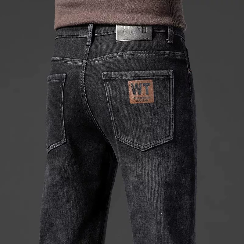 Elite elastic summer jeans for leisure, slim fit, classic length