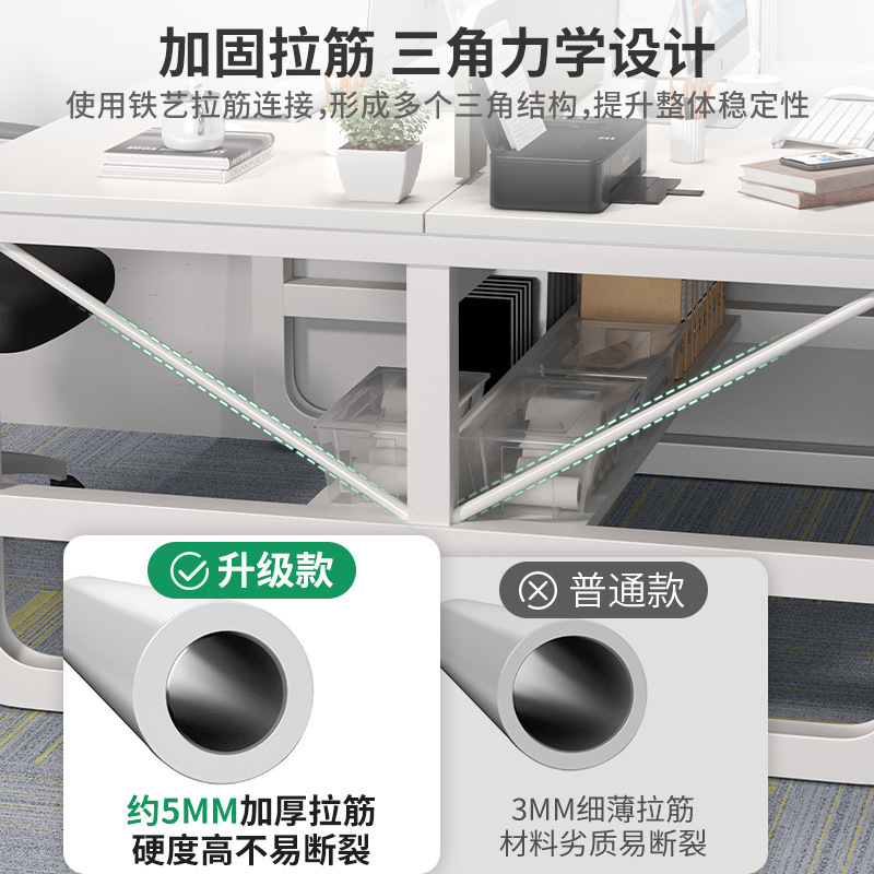 Escritorio de personal Escritorio de computadora moderno simple Mesa de dos asientos Mesa de oficina combinada Mesa simple Mesa de personal