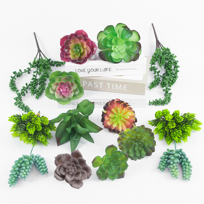 Artificial suculenta 16 traje de Planta artificial micro paisaje retro bonsai planta decoraciones adornos