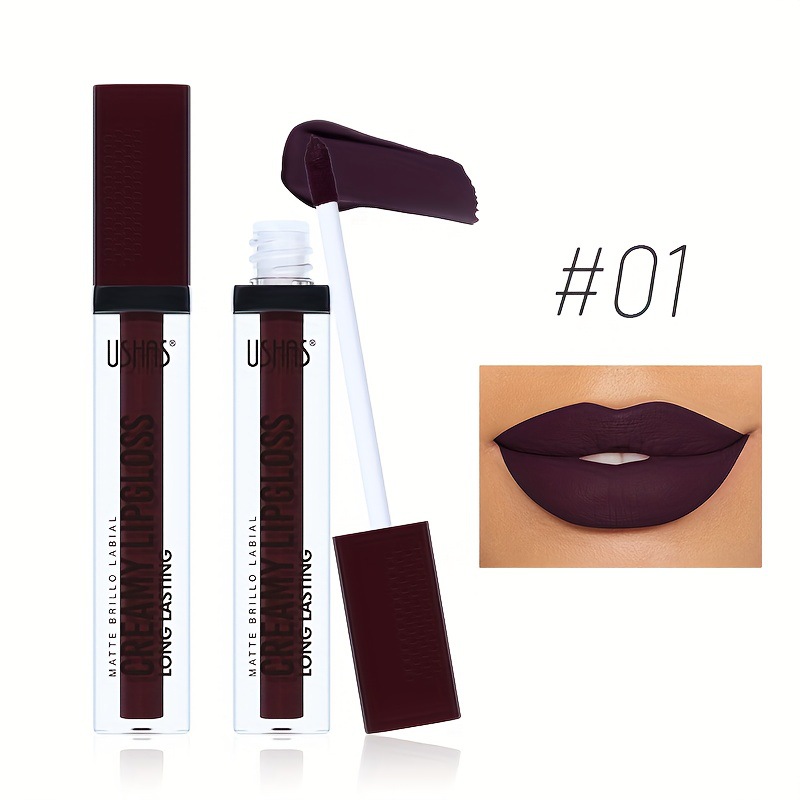 USHAS Europa y los Estados Unidos transfronterizos spot lipstick no se desvanece no pegajoso taza lipstick esmalte labial color duradero LG2523A