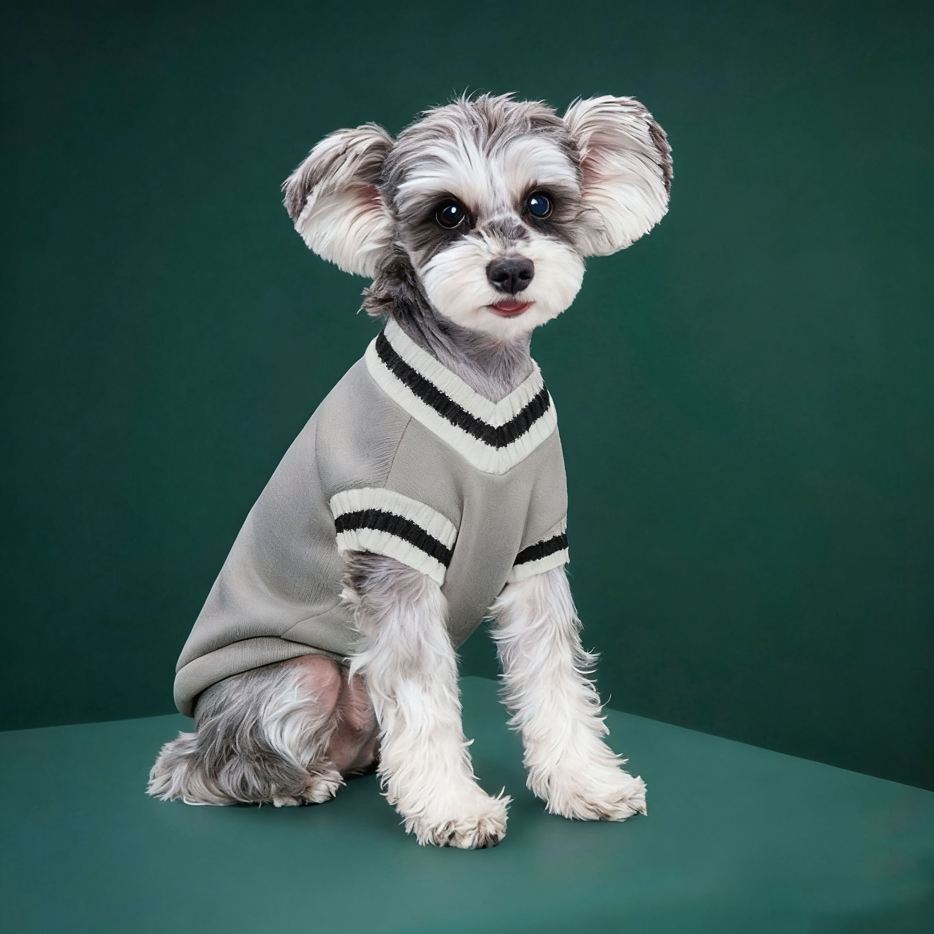 Gray preppy sweater / Xs [reference 0.5-1.0kg pets]