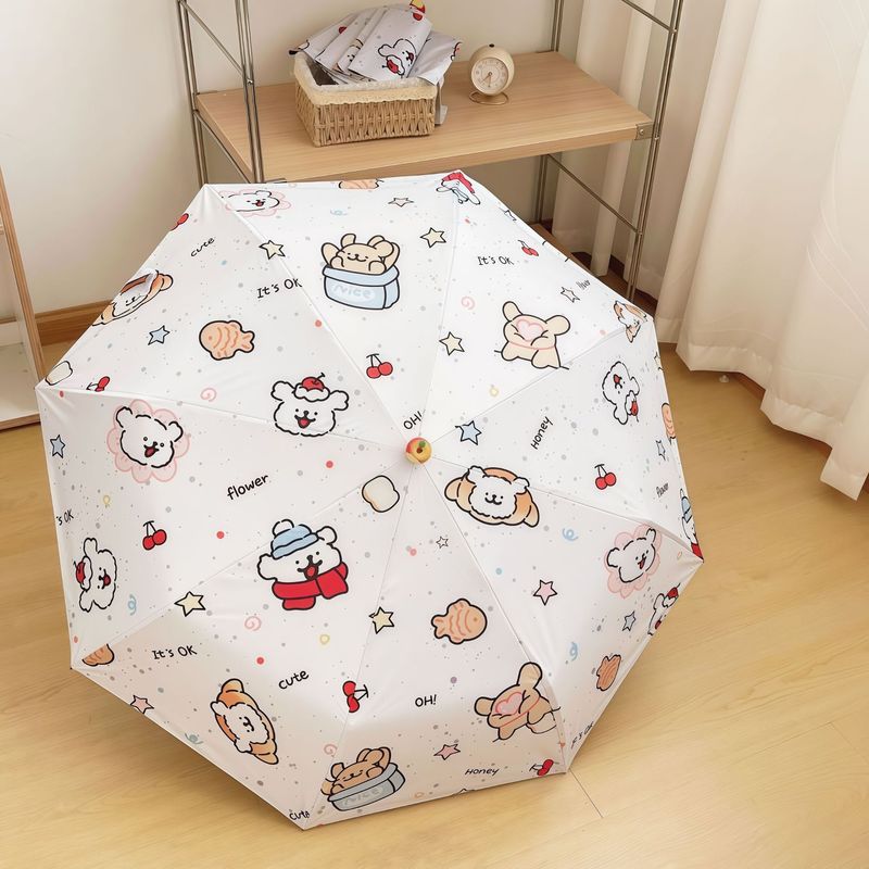 现货 全自动晴雨两用折叠ins雨伞遮阳防晒紫外线学生伞可爱太阳伞|undefined