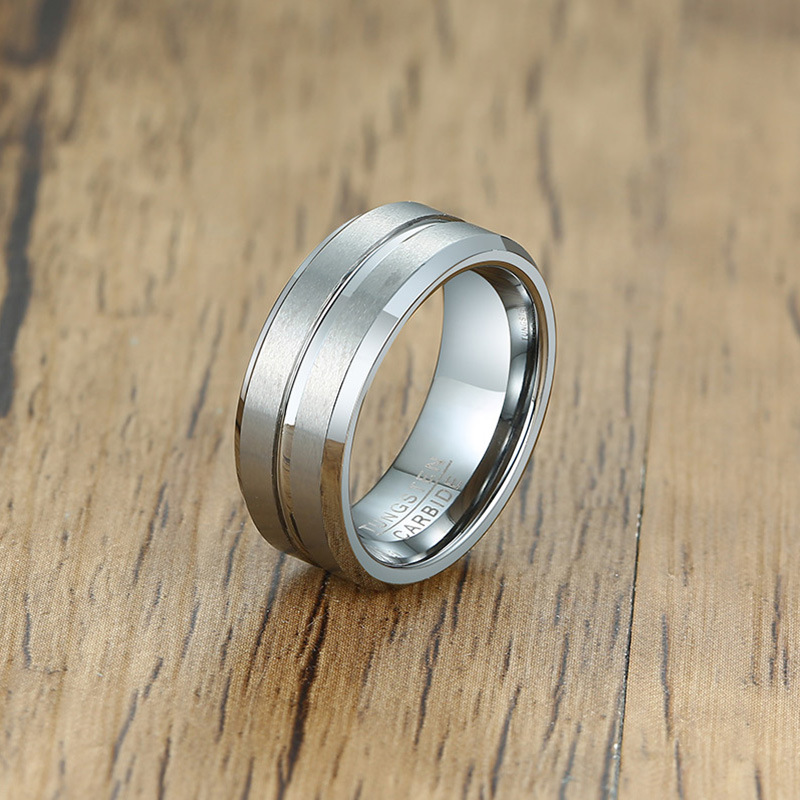 Fashion Letter Tungsten Steel Rings Plating Stainless Steel Rings