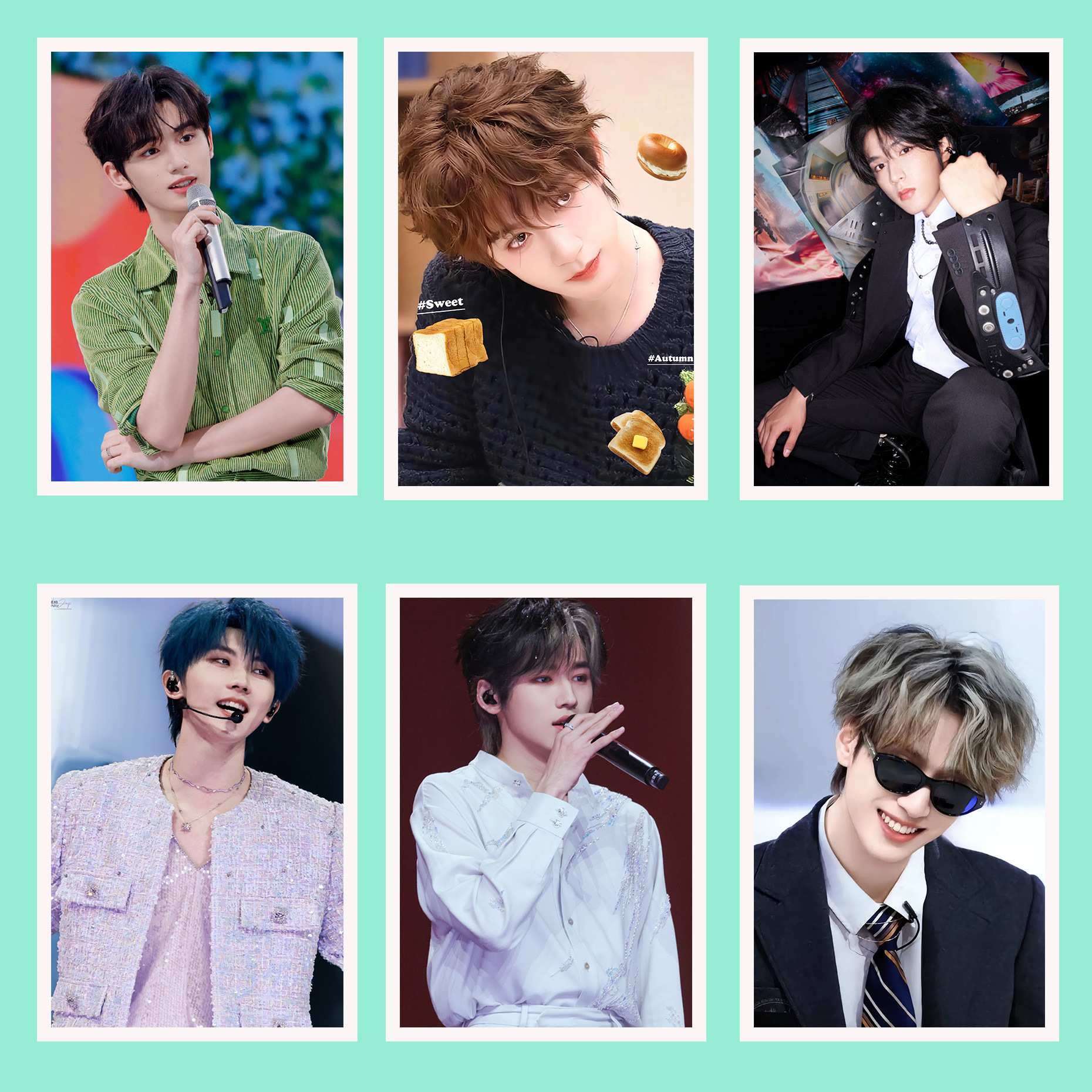 时代少年团系列 不干胶海报 马嘉祺 丁程鑫收藏画 墙贴海报 周边