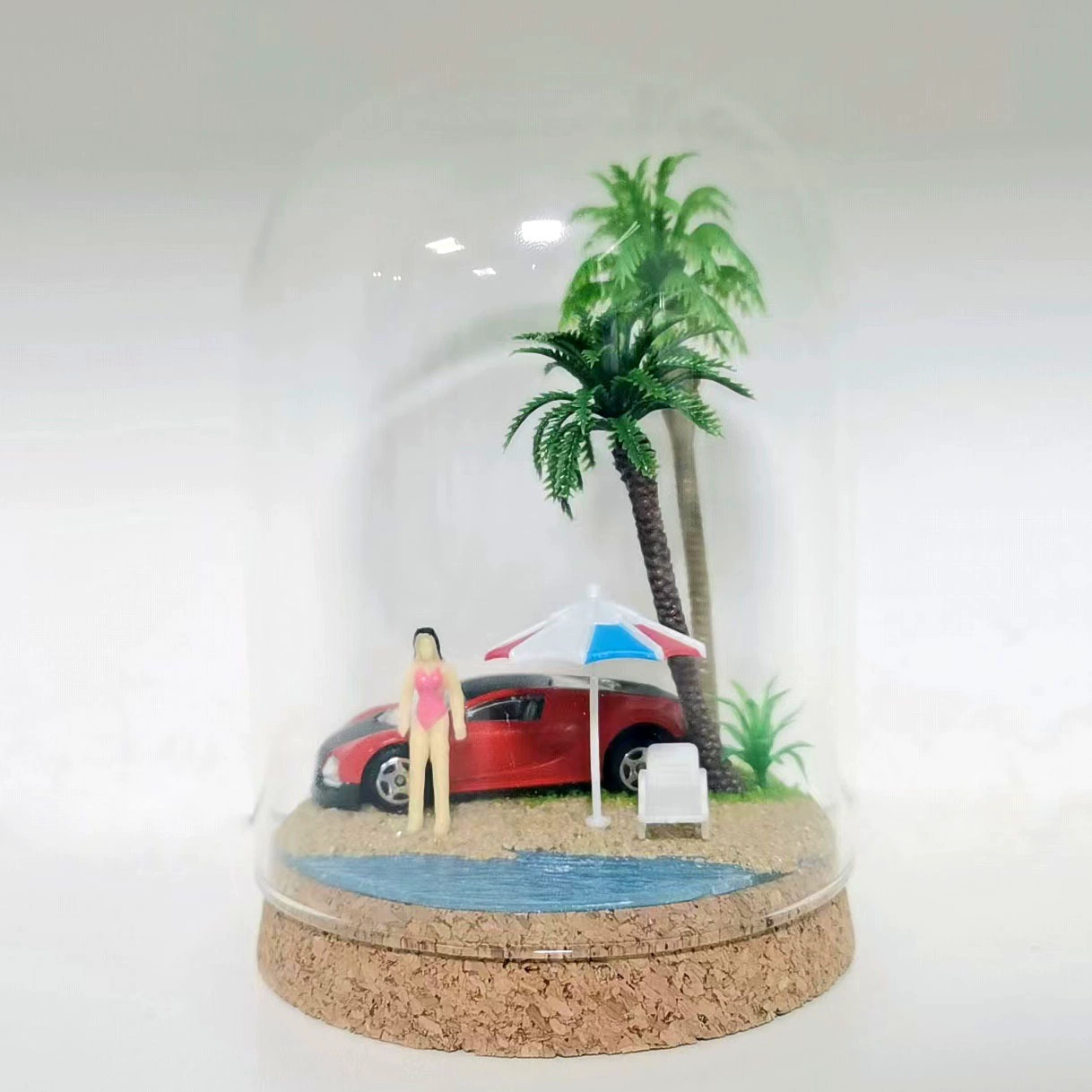 Студенческий подарок домашний отель клуб сцена поставки вечный цветок прозрачная стеклянная крышка креативное украшение с микро-видом