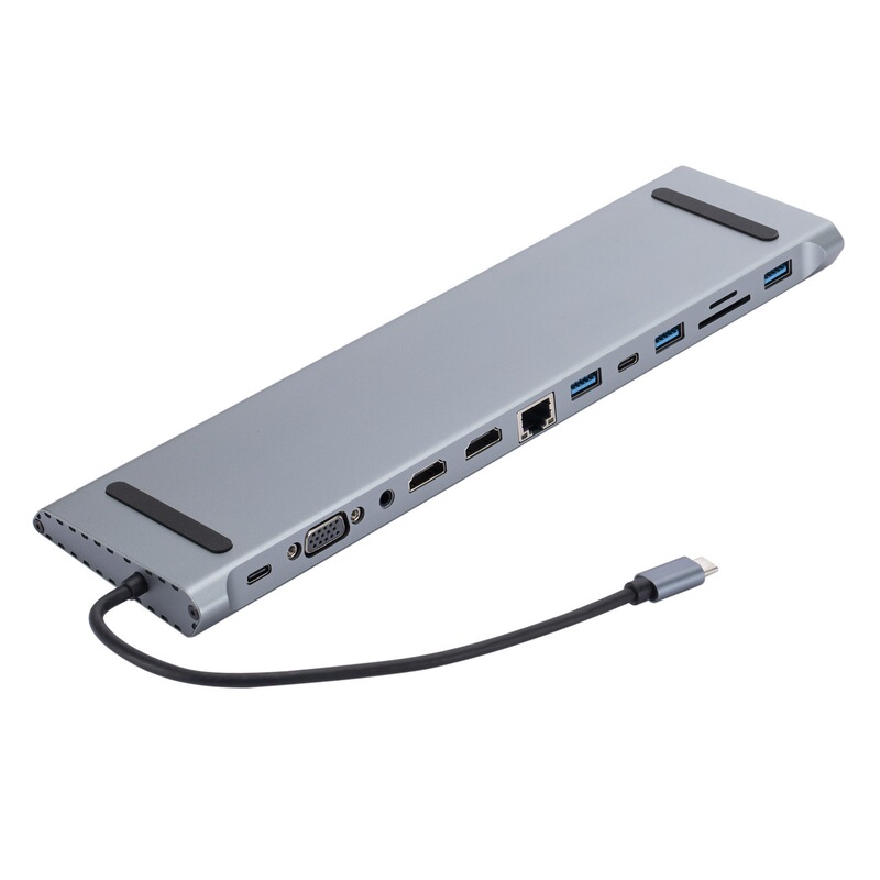 12-in-1 Dual HDMI Docking Station Gigabit Laptop Stand Multifunctional Base 12-in-1 Expansion Dock