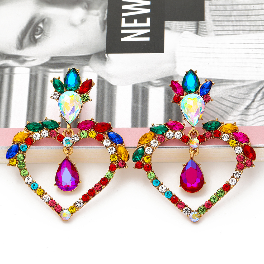 fashion  heartshaped alloy diamond earringspicture13