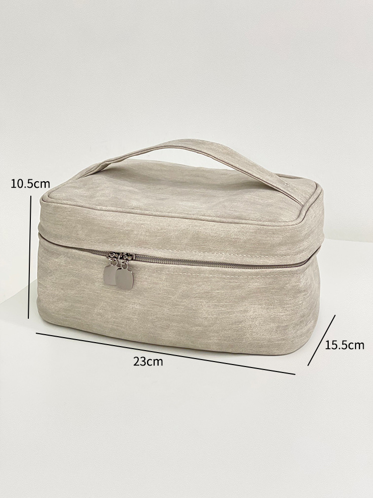 2023 nueva bolsa de cosméticos dos en uno bolsa de almacenamiento de alto aspecto bolsa de artículos de tocador de viaje simple de gran capacidad de estilo europeo