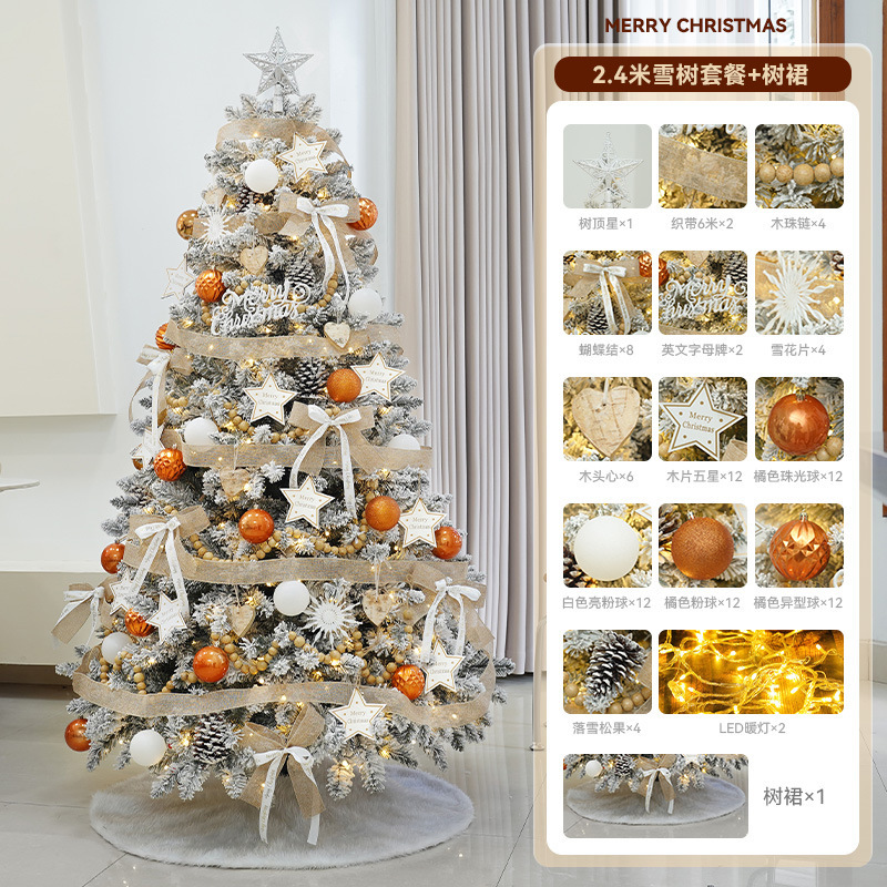 Decoraciones de árboles de Navidad Encriptación luminosa Estilo ins Decoración de Navidad para el hogar Paquete Tamaño Diy Decoración Vestir