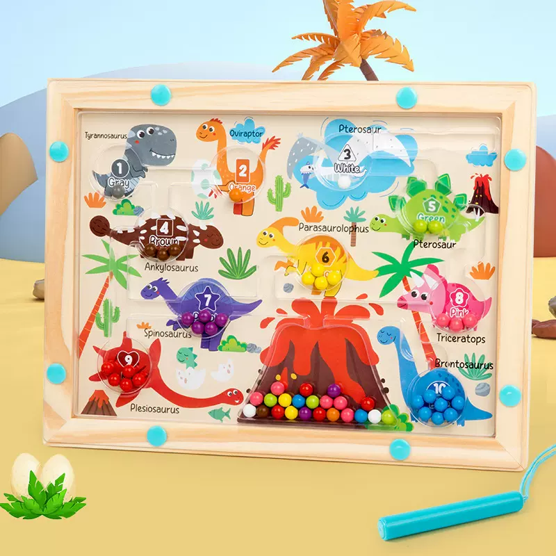 定制早教趣味磁性运笔走珠颜色分类迷宫宝宝手眼协调儿童益智玩具