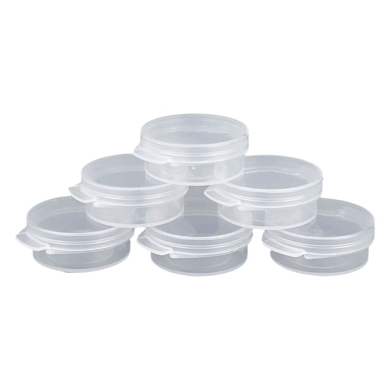Оптовая оптовая спот 5g сшитая пластиковая коробка для упаковки образцов 5 г прозрачная pp пластиковая круглая маленькая коробка