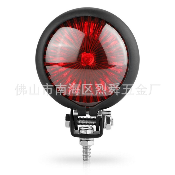 Harley cruiser motorcycle modification accessories retro metal LED rear tail light brake light small round light