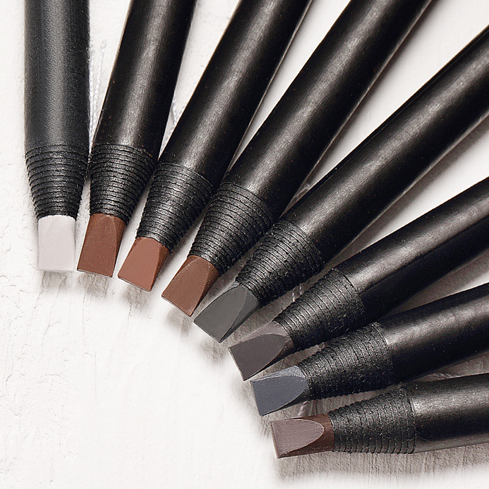 翠黛工厂 砍刀硬芯雾拉线眉笔防水防汗木质眉笔定制OEM/ODM贴牌