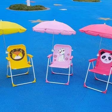 Outdoor New Baby Photo Seat Stool Children's Umbrella Small Chair Cartoon Baby Board Ins Wind Parasol Seaside