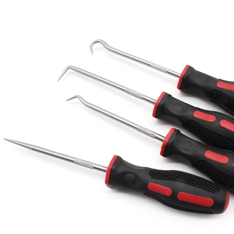 FJ05-002 供应汽车修理工具 双色柄四件针钩组套