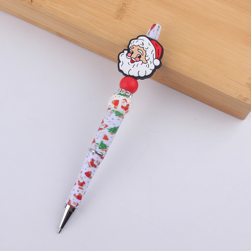 1 Pièce Sapin De Noël Père Noël Flocon De Neige Noël Du Quotidien Noël Matériaux Mixtes Style De Bande Dessinée Mignon Stylo À Bille display picture 5