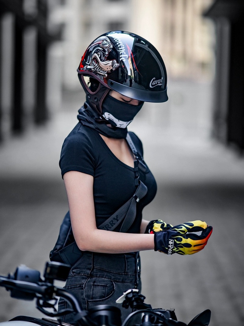 Electric Motorcycle Helmet Retro Half Helmet 3C Certified Fashionable Stylish Summer Sun Protection Cycling Scoop Helmet Factory Direct Sale