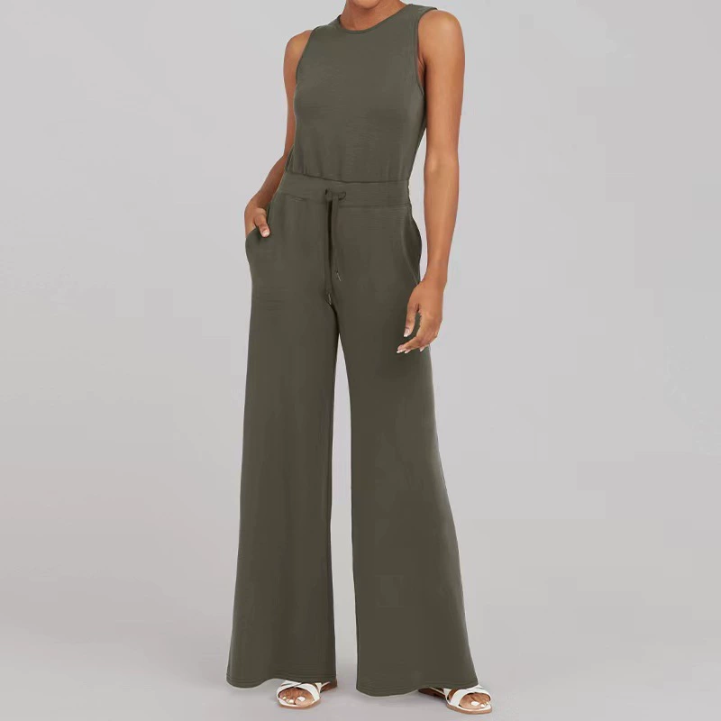 (Cross-border trading), summer solid overall sleevless, trousers, European style