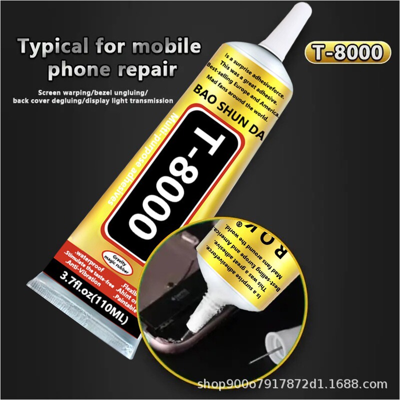 Handmade Rhinestone Acrylic Transparent Sealant Glue Strong Adhesive for Back Cover Jewelry Rhinestone Screen Glue T8000