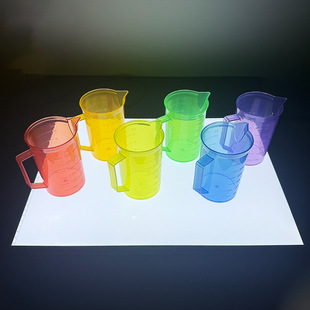 Plastic Rainbow-Colored Kindergarten Water Play Teaching Aids Measuring Cup Sensory Training Water Wall Environmental Cognitive Water Play Toy Set