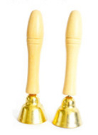 Campana de cobre Orff instrumento musical kindergarten educación temprana Escuela Primaria música material didáctico mango de madera Campana