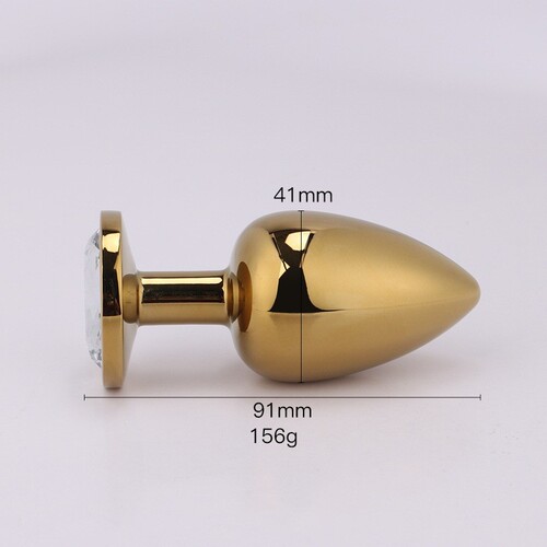 Cross-border metal anal plug adult sex toys wholesale dropshipping back yard sex toys golden couple large size
