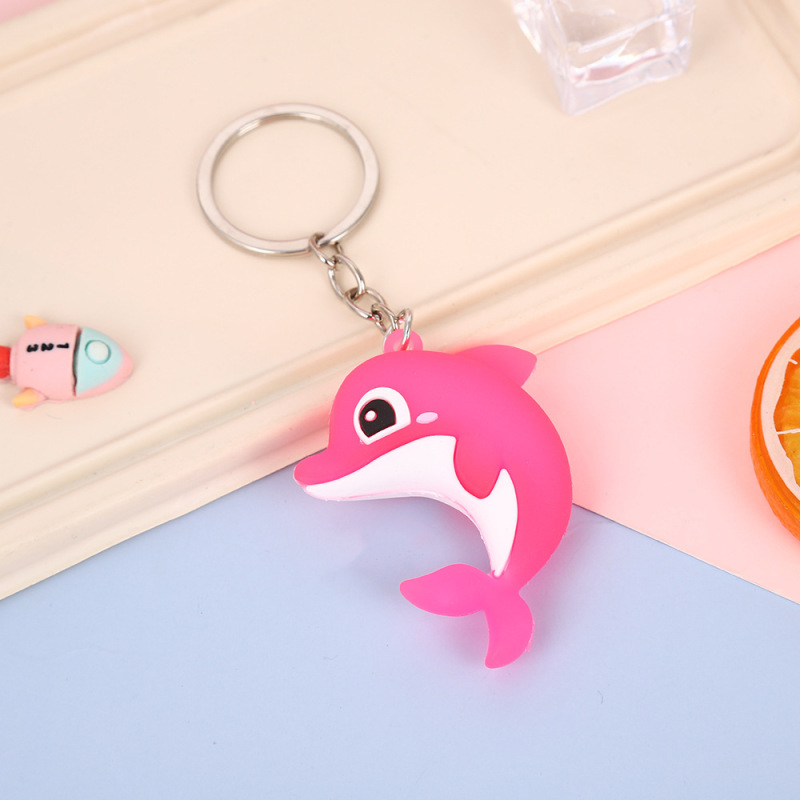 夏の海洋動物イルカタコクジラタツノオトシゴキーホルダーペンダントバッグスーパーマーケットキーホルダー卸売|undefined