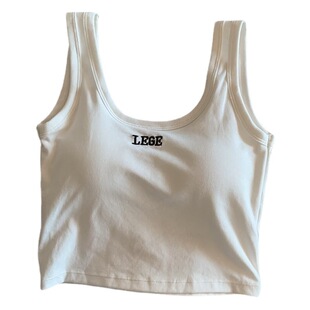 Summer New Cross Lace-up Sweet Cool Style Yoga Slim-fit Slimming Outer Wear Pure Cotton Belt Chest Pad Sleeveless Vest for Women