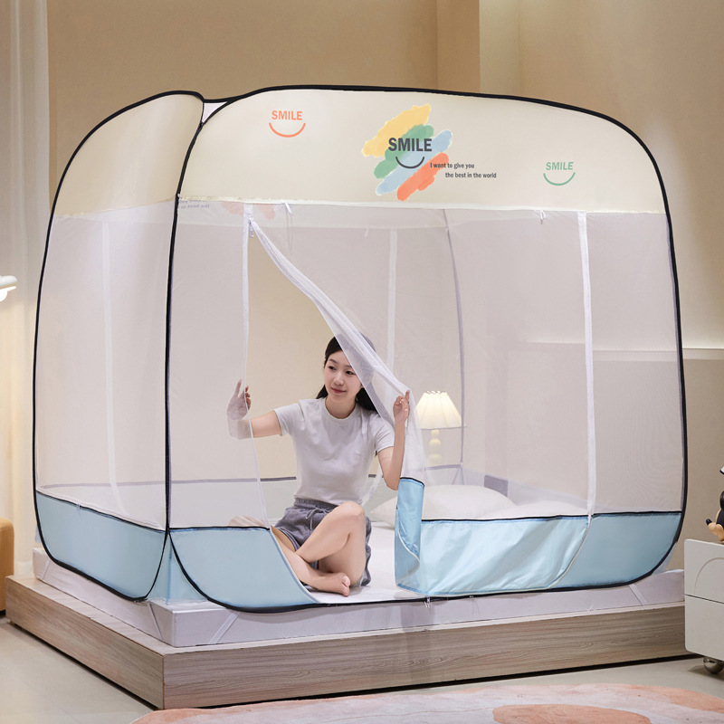 Sin mosquiteros instalados, mosquiteros de Mongolia, mosquiteros de tres puertas, mosquiteros desmontables con cremallera superior a prueba de polvo al por mayor