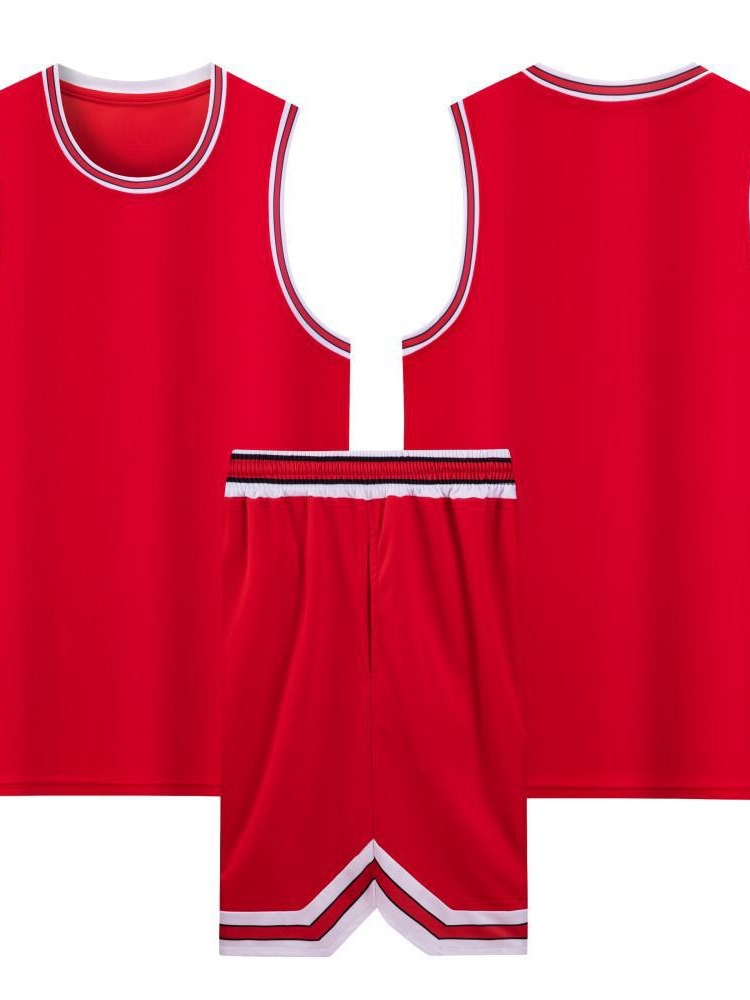 Nuevo conjunto de ropa de baloncesto para hombres de verano estudiantes universitarios compra de equipo de juego camiseta azul corporativa seca rápida Austria A93