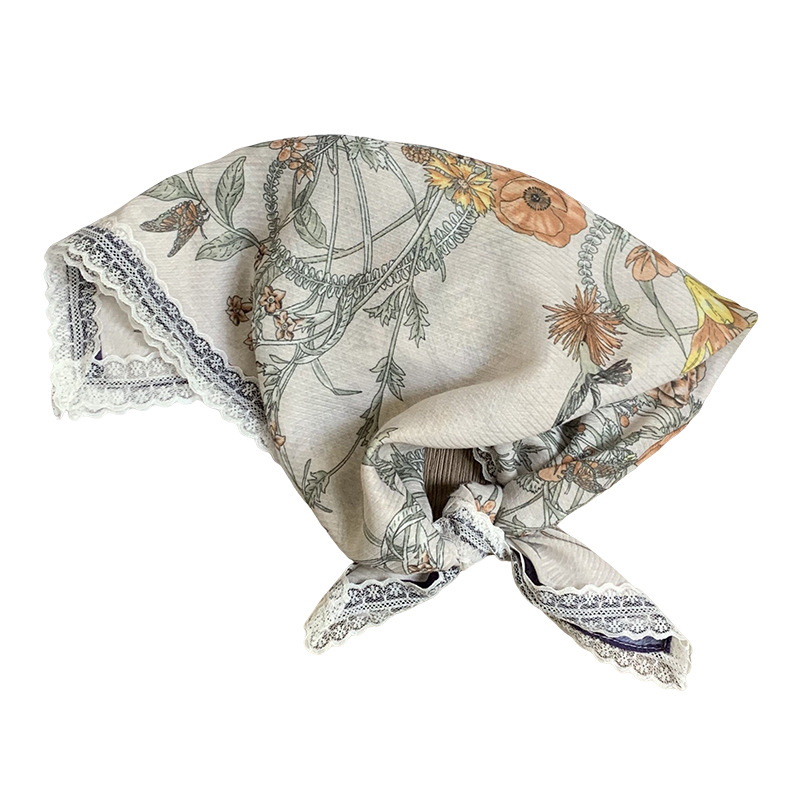 Buñuelo de seda cuello pequeño buñuelo cuadrado primavera y verano nueva moda decoración buñuelo de cuello paquete buñuelo de cabeza buñuelo de verano buñuelo de cabello buñuelo de cabello