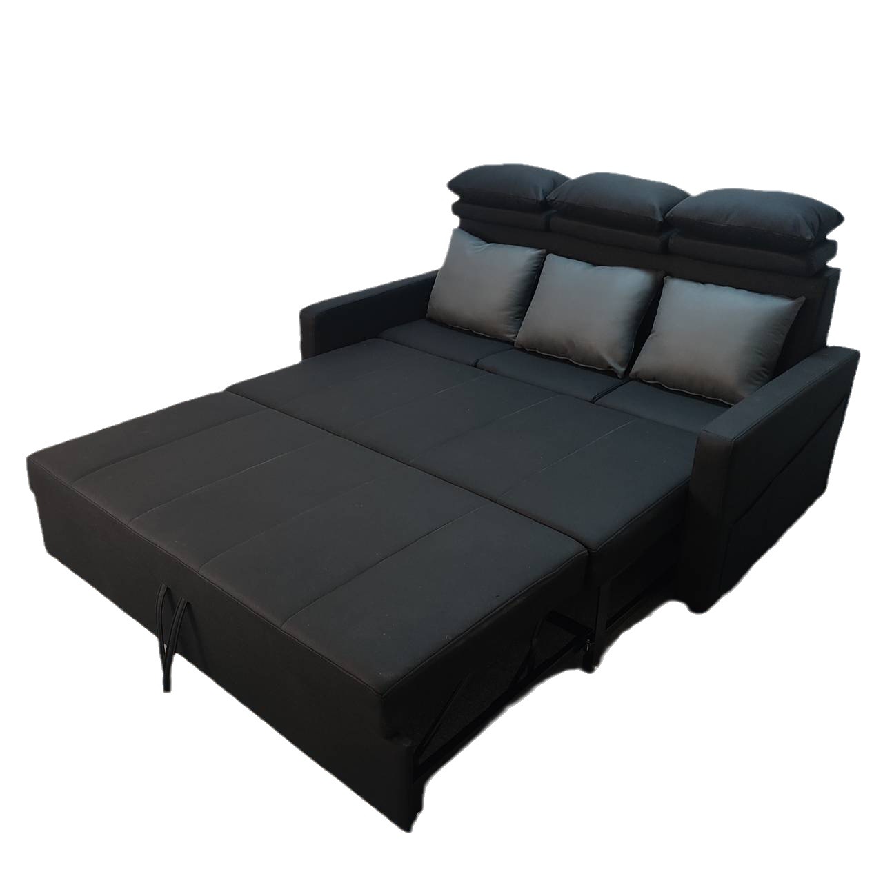 Sofá cama de tela multifuncional empujando y tirando tecnología de doble propósito, sofá cama plegable de látex para hoteles pequeños