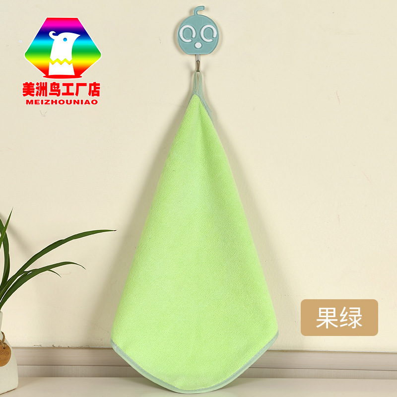 Factory wholesale microfiber 30*30 fiber dishwashing cloth square towel small towel children's absorbent lace square towel