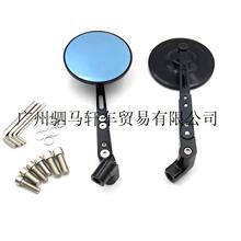 通用摩托车电动车改装后视镜全CNC复古圆镜