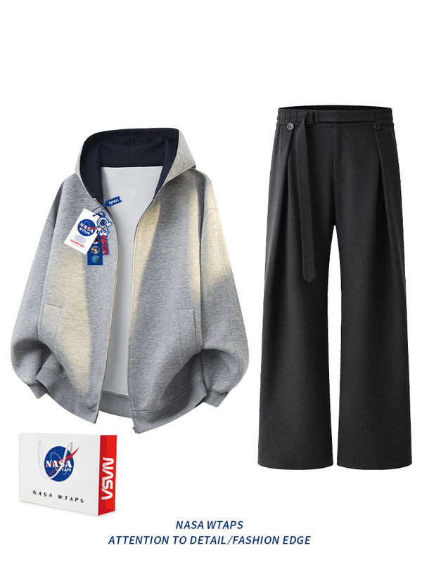 NASA ABOUT美式休闲运动套装男秋季潮牌卫衣宽松外套长裤潮搭一套|undefined