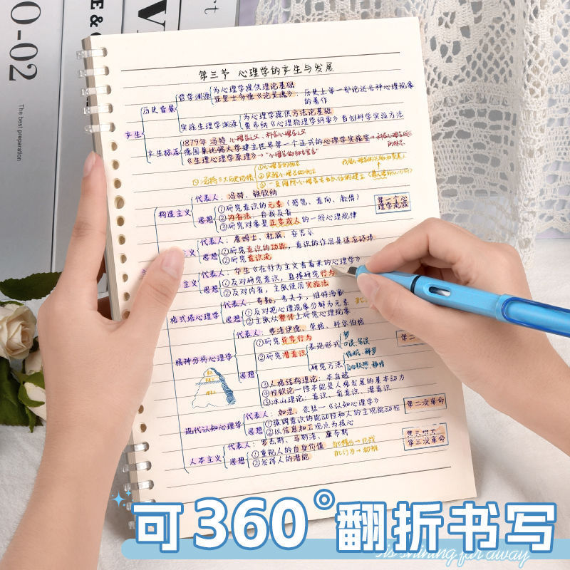 b5 グラデーション ルーズリーフ ノート ins 高価値 取り外し可能 コイル シンプル a5 大学生 大学院受験ノート|undefined