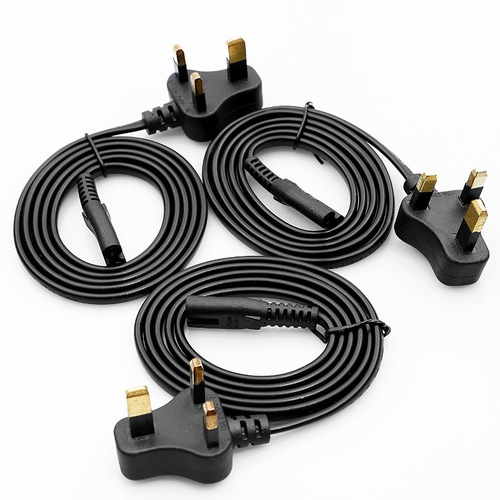 1.2-meter small Ying standard eight-character tail power cord, three-prong computer monitor power plug cord, British standard power cord