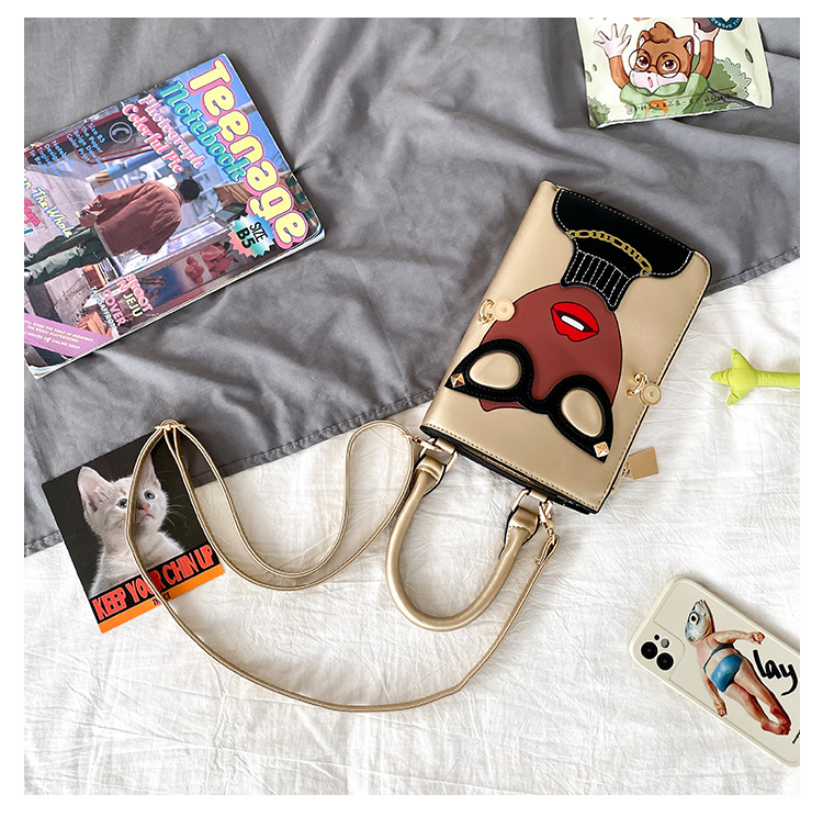 345g Weight Cotton Lining Material Sewing Thread Fashion Element Zipper Closure Type Single Shoulder Strap Strap Type Crossbody Bag Bags Type Casual, Shopping Occasion Pu Leather Material Human Pattern All Seasons Season Women's Gender Streetwear Style Square Shape Medium Size Women's Medium Pu Leather Human Streetwear Sewing Thread Square Zipper Crossbody Bag 54