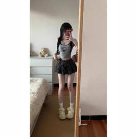 小众印花kitty猫美式小吊带背心女2025新款夏季纯欲甜辣上衣潮ins
