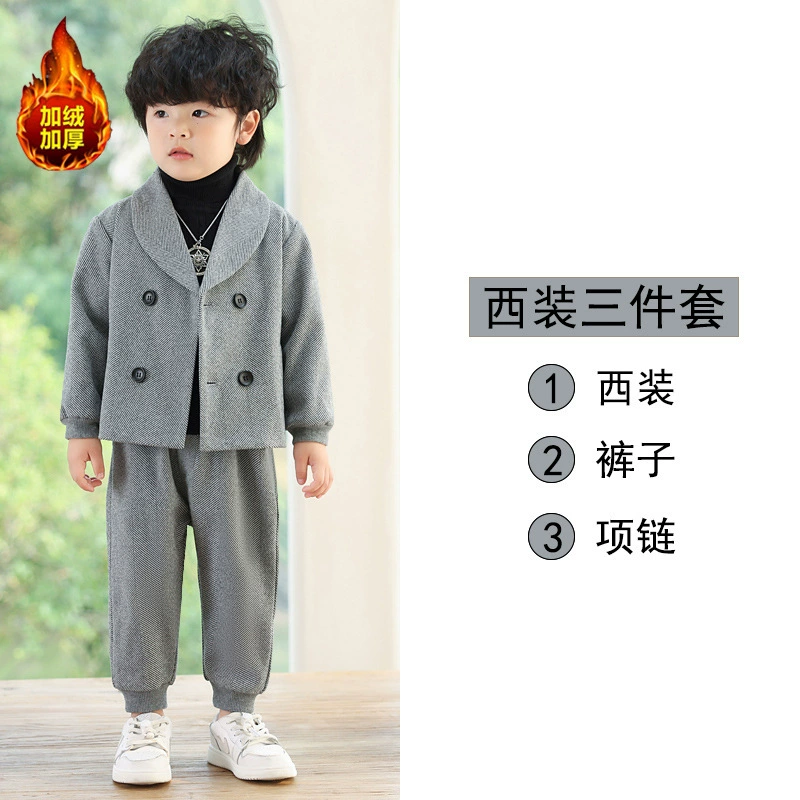 Детский fleece классический костюм для отдыха, костюм цветочного мальчика, платье девочки цветов, корейский стиль, для выступлений
