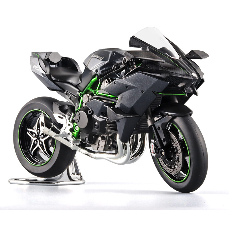 HUAYI 1:12 KAWASAKI 오토바이 모델 DUCA DI 합금 오토바이 모델 어린이용 사운드 부드러운 주행