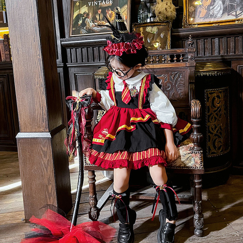 Harry Potter cosplay costume children's Halloween cloak college dress for girls, Lolita super cute princess dress