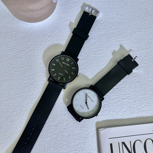Exam watch female student Korean style simple trendy sports casual men's elegant retro preppy style couple watch